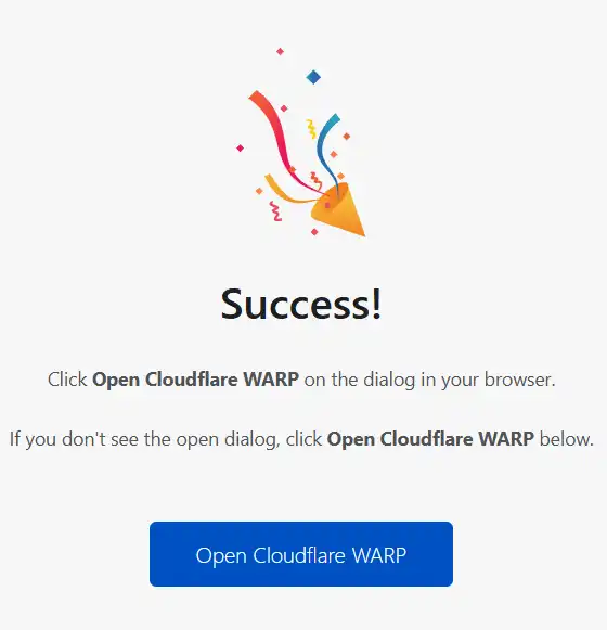 Success Screen